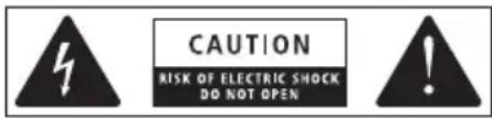 CAUTION RISK OF ELECTRIC SHOCK DO NOT OPEN