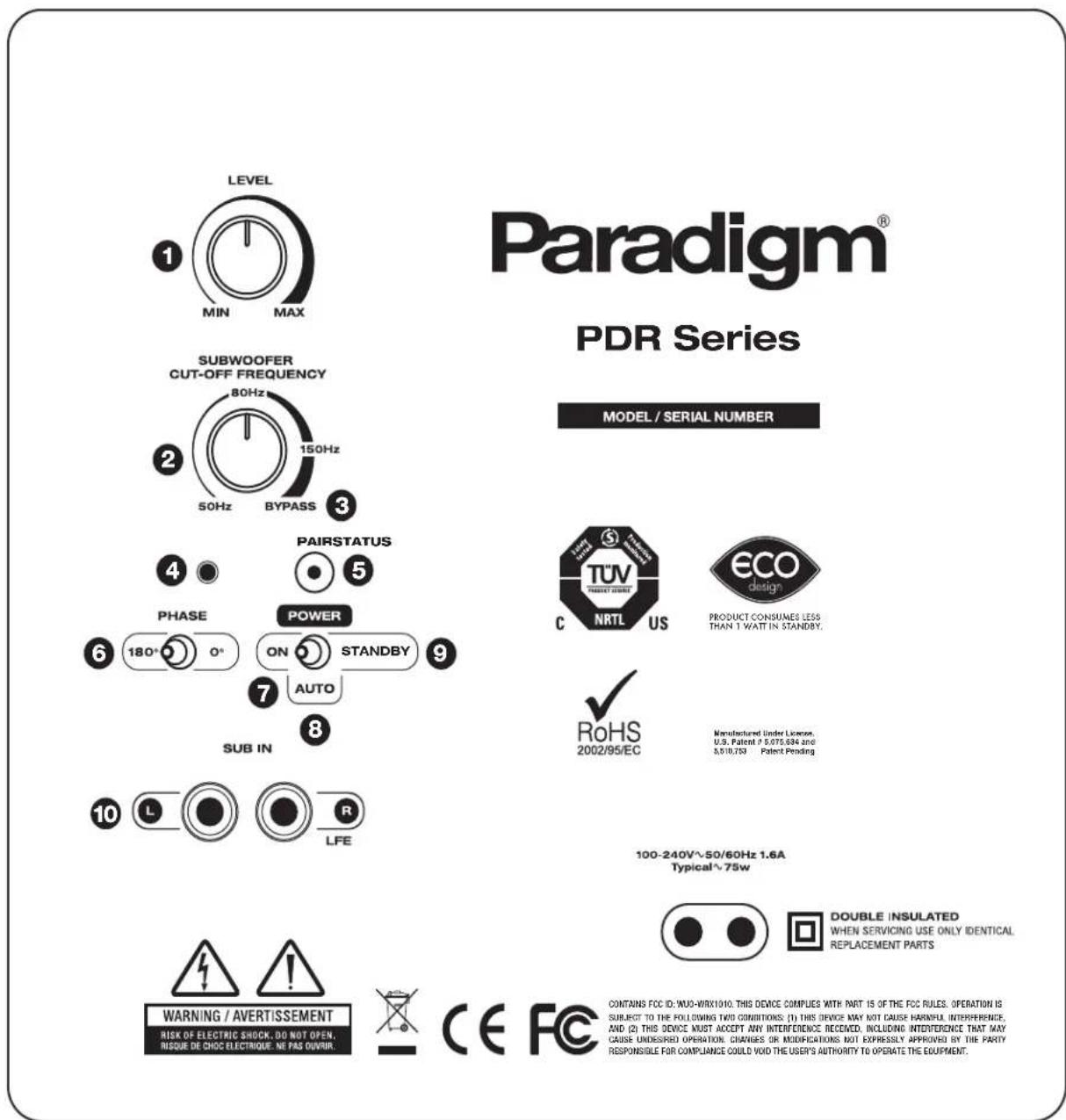 Paradigm PDR 100 - Consignes de sécurité importantes - 2