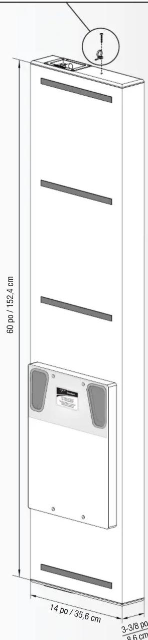 Paradigm BX12SQ - DIMENSIONS DU BOITIER ARRÈRE - 1