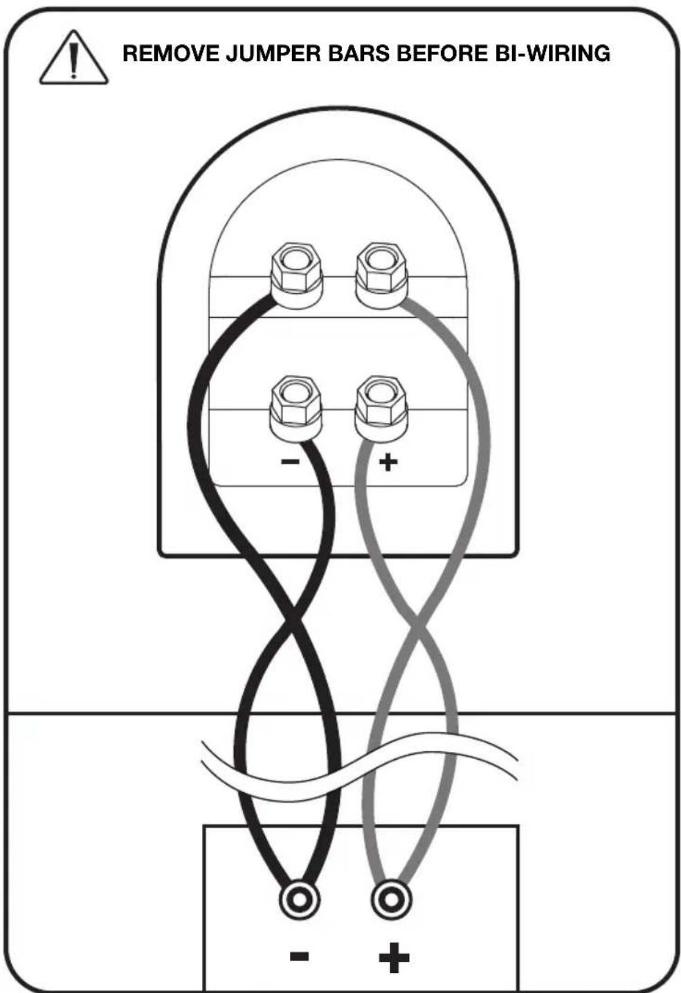 Paradigm ATOM Monitor - Standard Connection of Speakers with Two Input Terminals - 1