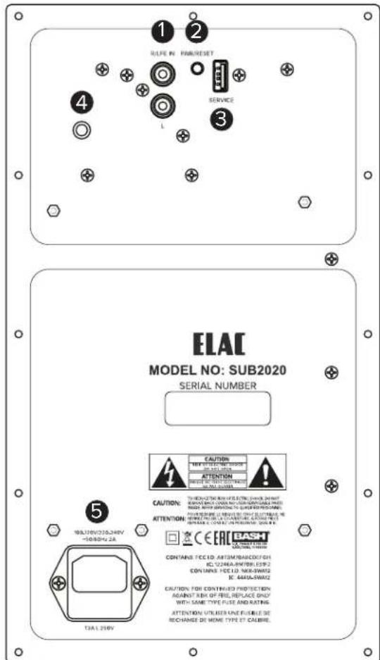ELAC Muro SUB2010 - Controls and Indicators - 2