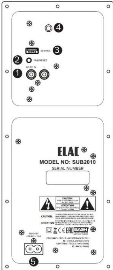 ELAC Muro SUB2010 - Controls and Indicators - 1