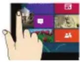 PEAQ PDT P1010 - Gestes pour l'écran tactile - 1