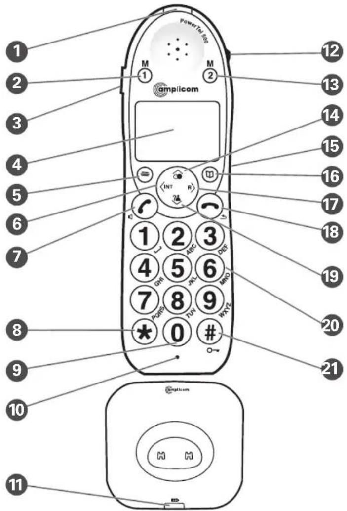 Amplicom PowerTel 502 - Powertel 502 combiné sans fil et socle chargeur - 1