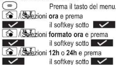 Amplicomms BigTel 280 - Impostare il formato dell'orario - 1