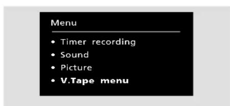 BANG & OLUFSEN BeoCord V8000 - Utilisation des menus écran du BeoCord V 8000 - 1