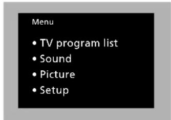 BANG & OLUFSEN BeoVision MX 5500 - Main menu - 1