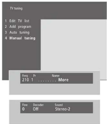 BANG & OLUFSEN BeoVision 332 - Ajuster les chaines de télévision régles - 1