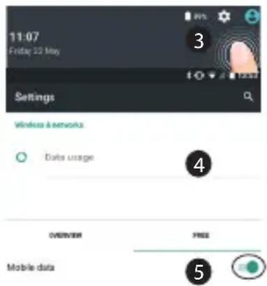 ARCHOS 50e Neon - Aktywowanie/dezaktywowanie danych mobilnych - 1