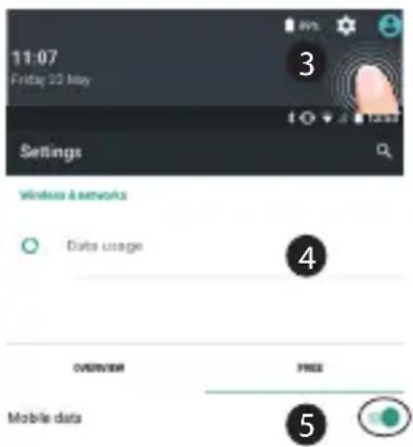ARCHOS 50e Neon - Aktivierung/Deaktivierung der Mobildaten - 1