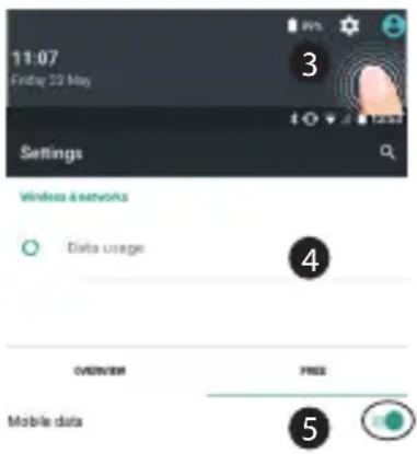 ARCHOS 50e Neon - Mobiele data inschakelen/uitschakelen - 1