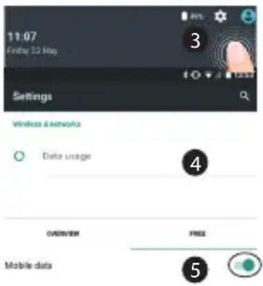 ARCHOS 50e Neon - Активация/деактивация мобильных данных - 1