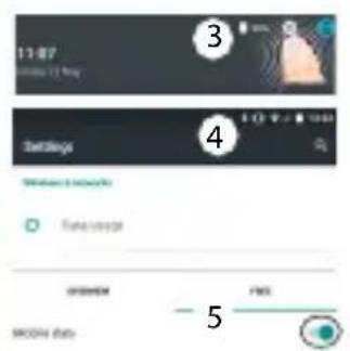 ARCHOS 50c Platinum - A mobil adatátvitel aktiválása/deaktiválása - 1