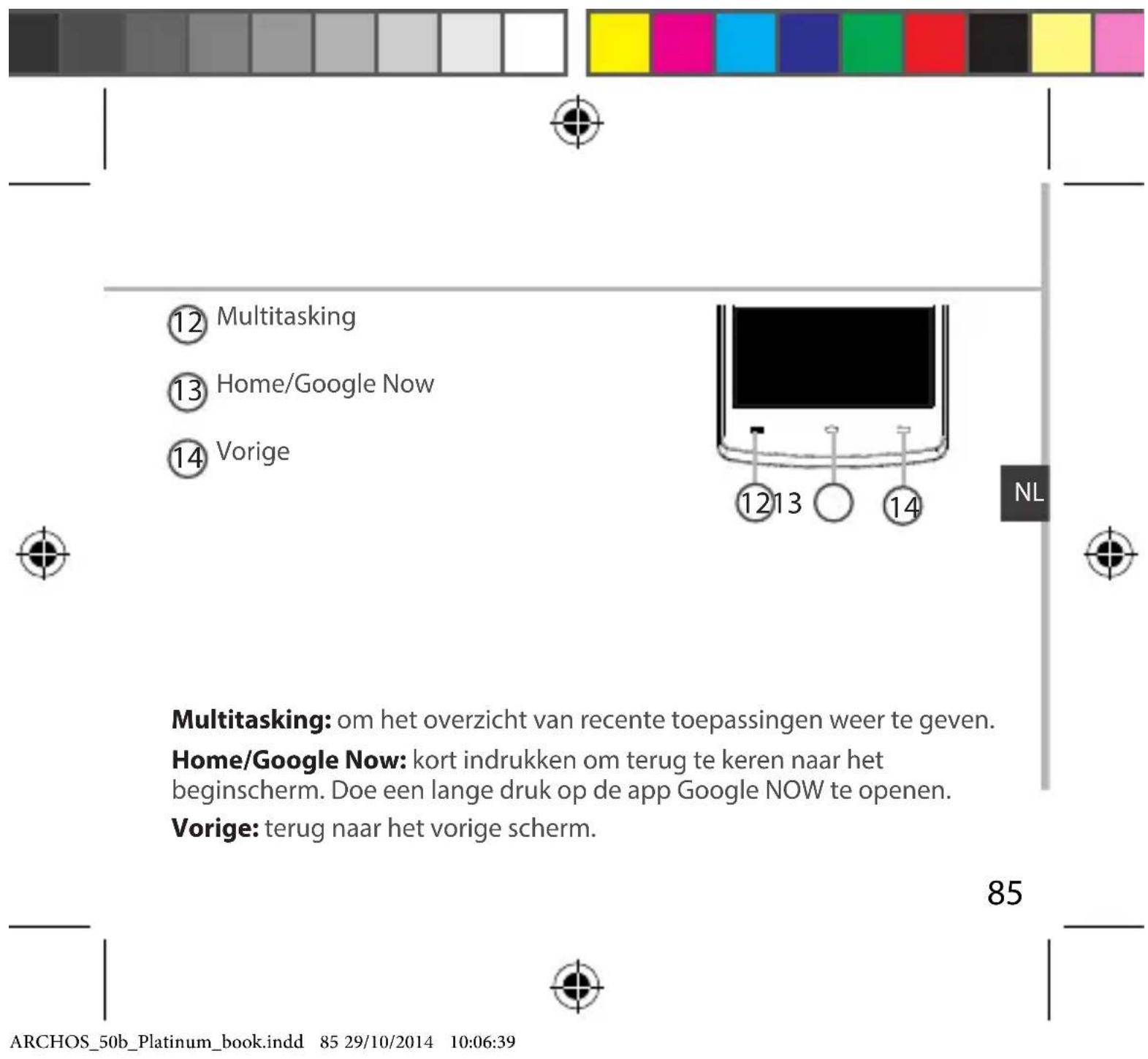 ARCHOS 50b Platinum - Beschrijving van het apparaat - 3