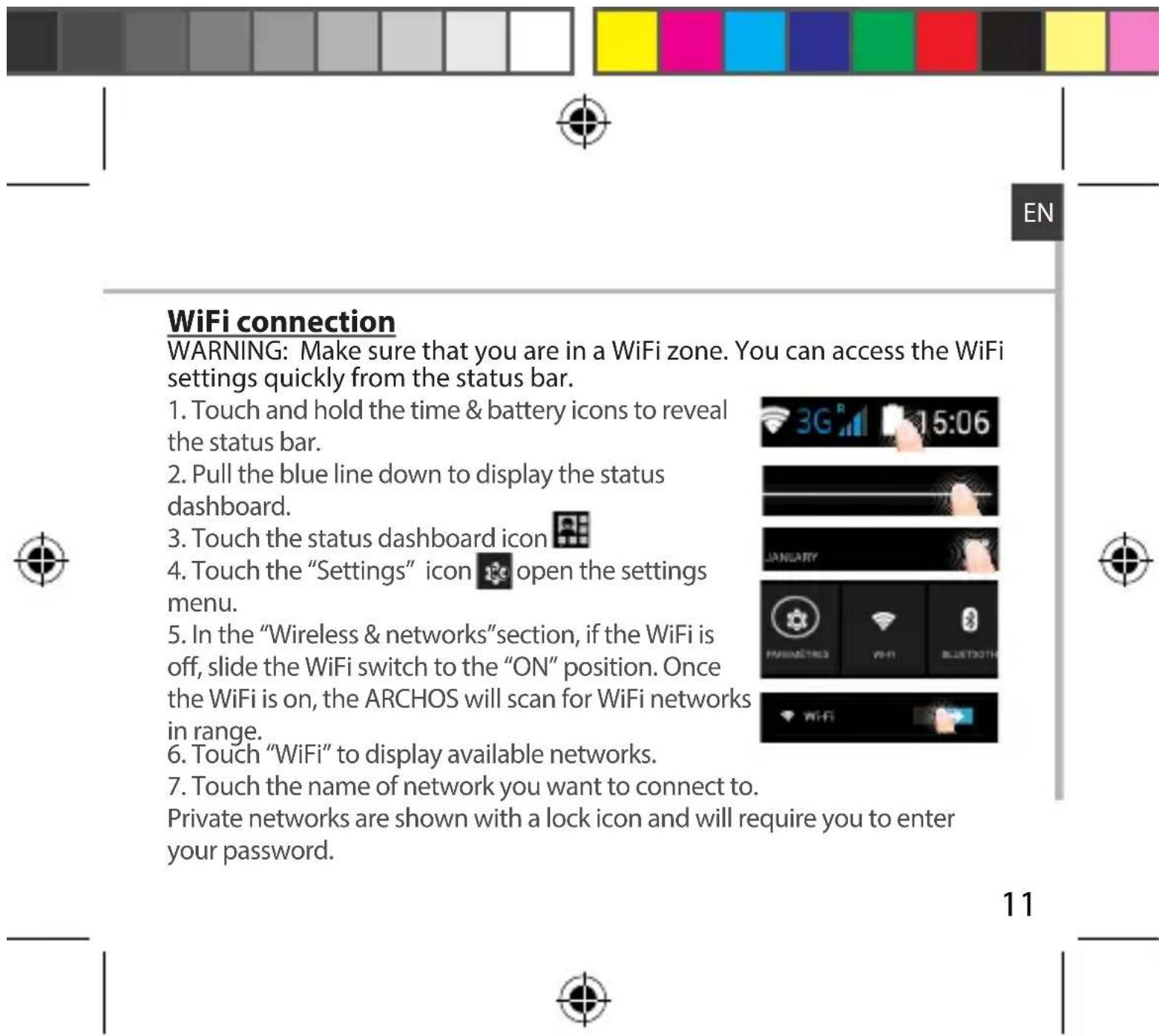 ARCHOS 50b Platinum - Activating the mobile data - 5
