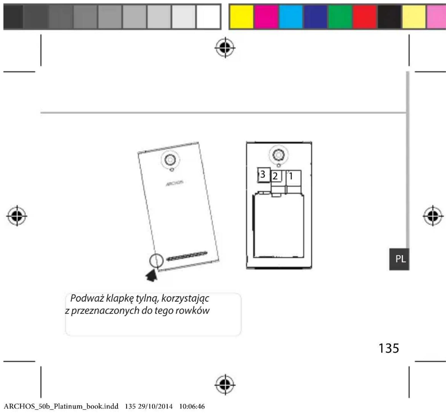 ARCHOS 50b Platinum - Wskazówka: - 1