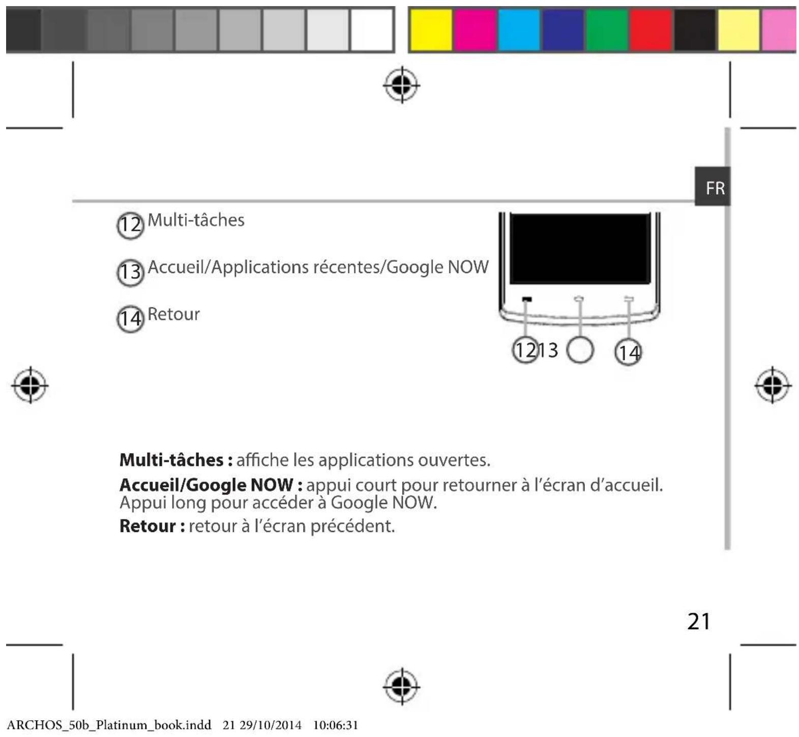 ARCHOS 50b Platinum - Description du téléphone - 2