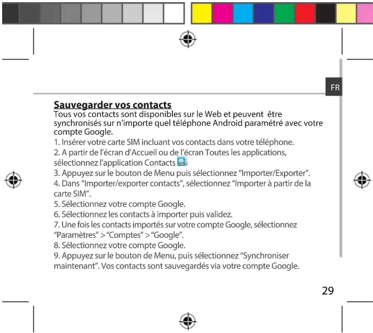 ARCHOS 50b Platinum - Synchroniser des informations - 2