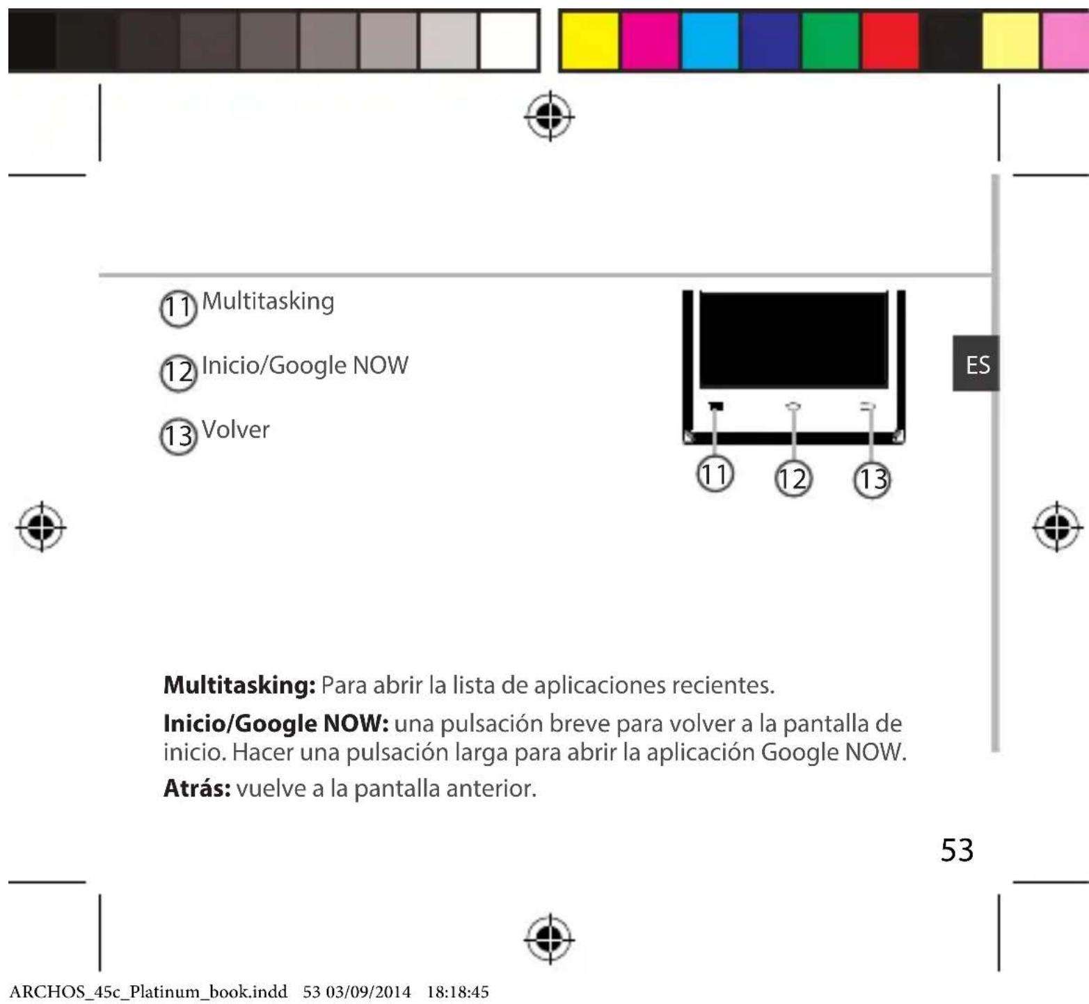 ARCHOS 45c Platinum - Descripción del dispositivo - 2
