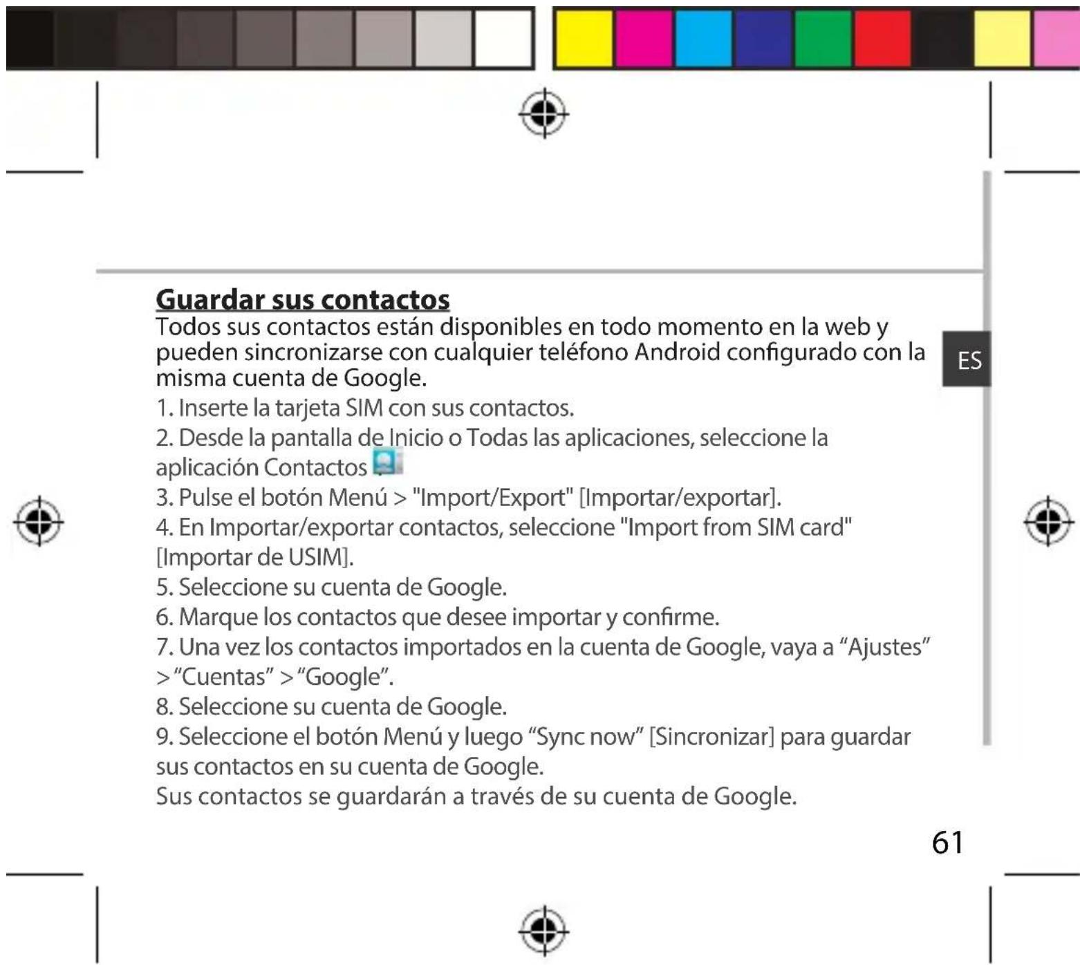 ARCHOS 45c Platinum - Información sobre sincronización - 1