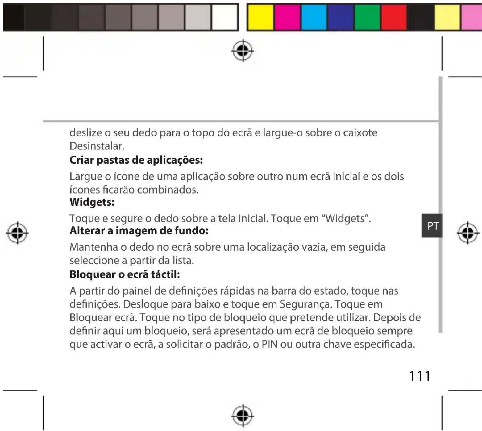 ARCHOS 45c Platinum - Desinstalar um item: - 1