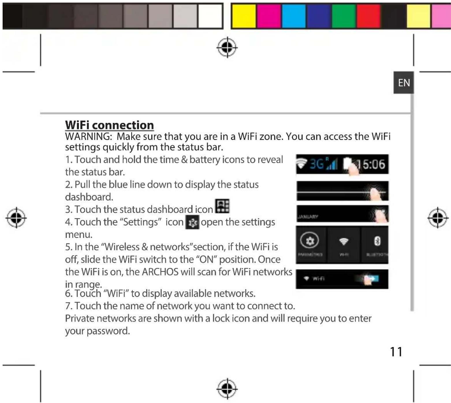 ARCHOS 45c Platinum - Activating the mobile data - 5