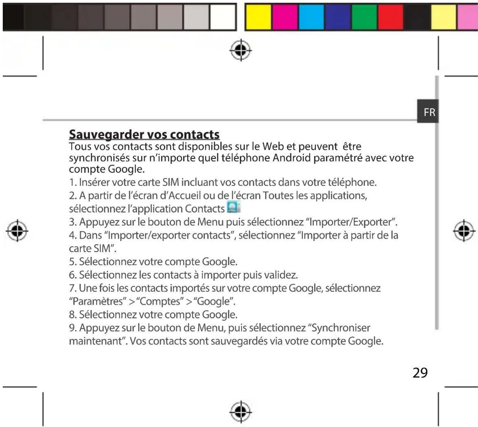 ARCHOS 45c Platinum - Synchroniser des informations - 1