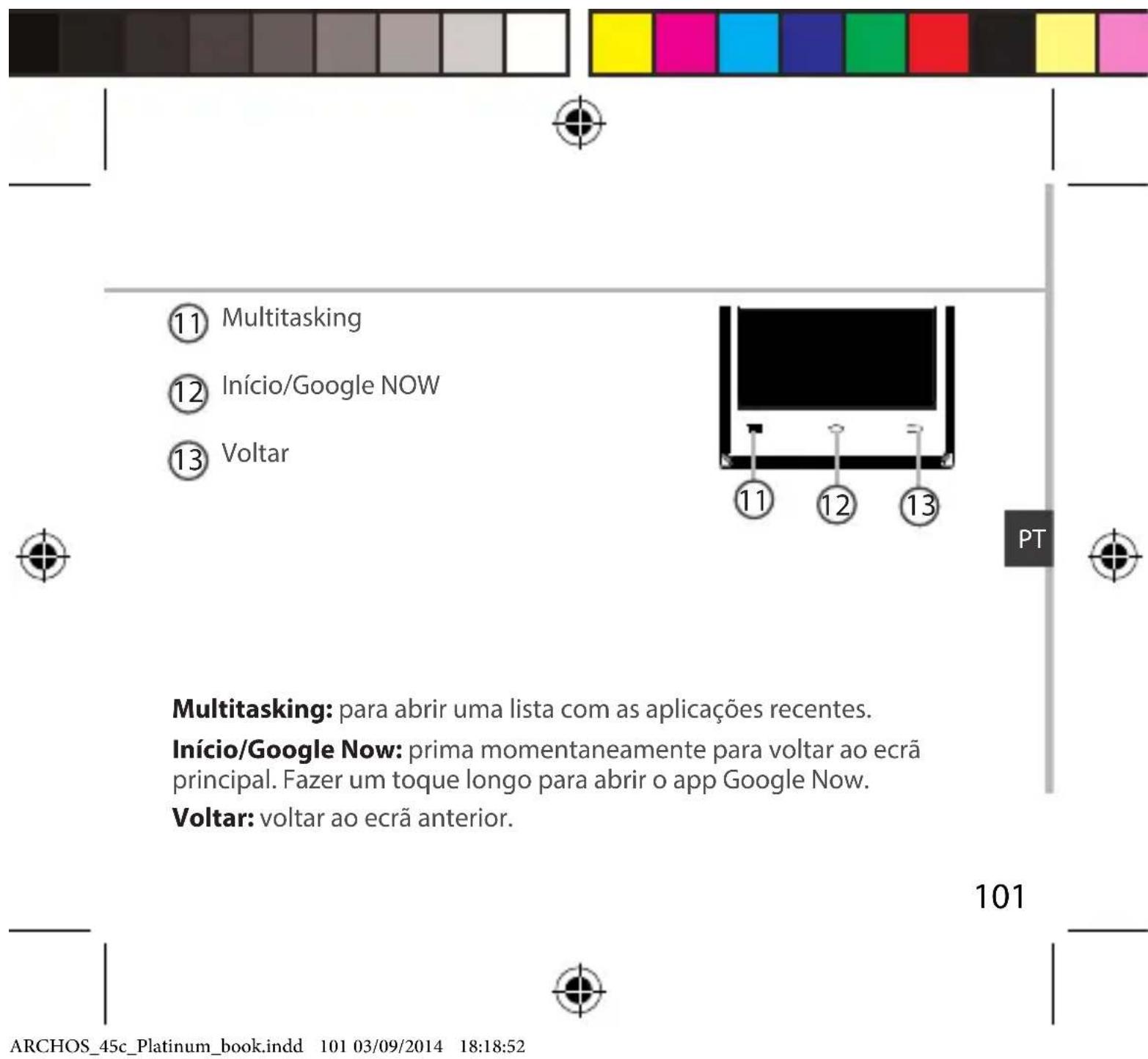 ARCHOS 45c Platinum - Descrição do disposivo - 2