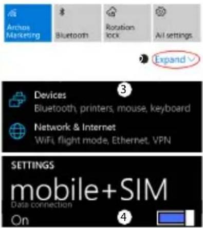 ARCHOS 50 Cesium - Aktivierung/Deaktivierung der Mobildaten - 1