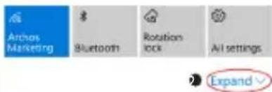 ARCHOS 50 Cesium - A mobil adatátvitel aktiválása/deaktiválása - 1