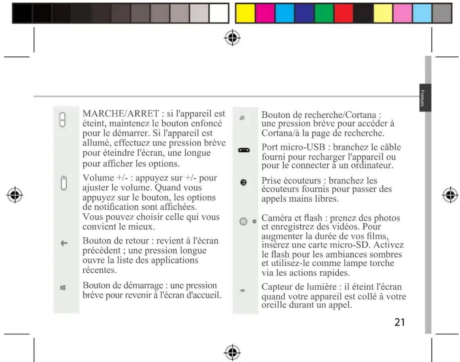 ARCHOS 50 Cesium - Description du téléphone - 4