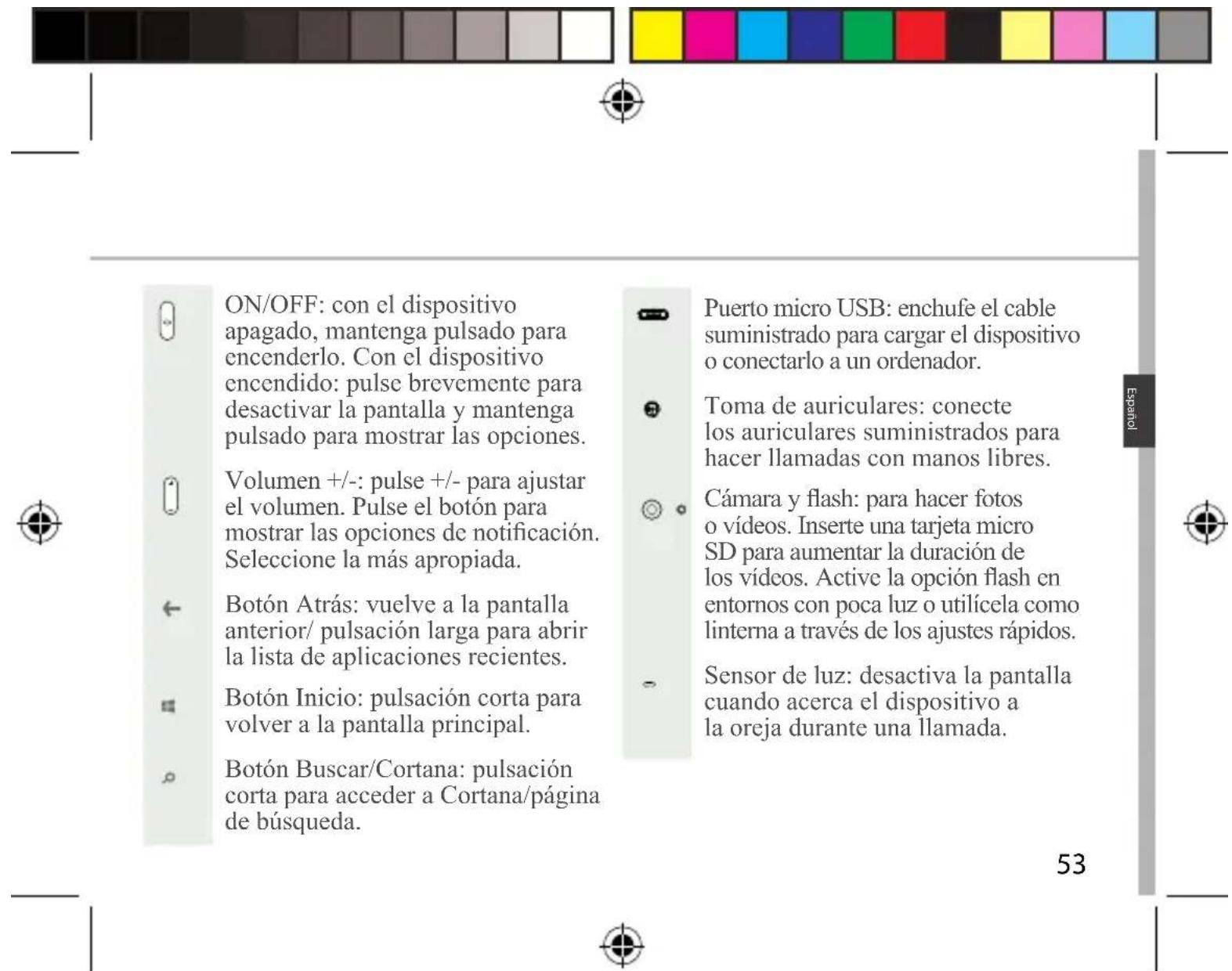 ARCHOS 50 Cesium - Descripción del teléfono - 4