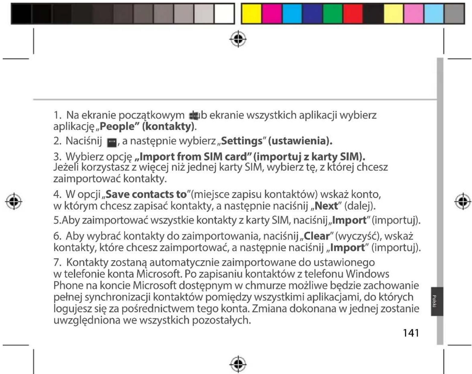 ARCHOS 50 Cesium - Zapisywanie kontaktów - 2