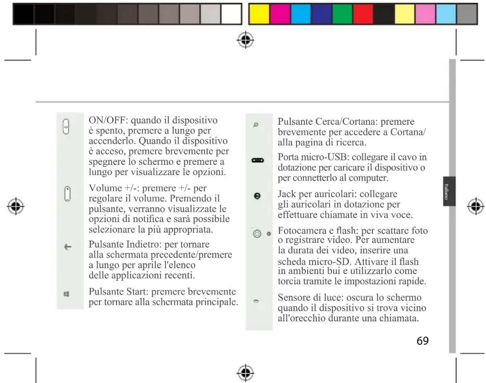 ARCHOS 50 Cesium - Descrizione del telefono - 4