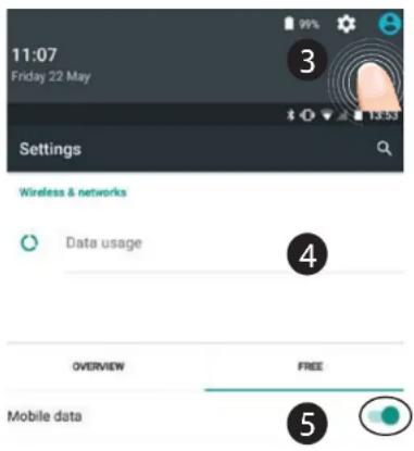 ARCHOS 40 Power - Attivazione/Disattivazione della connessione dati - 1