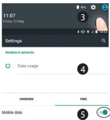 ARCHOS 40 Power - Activación y desactivación de los datos móviles - 1