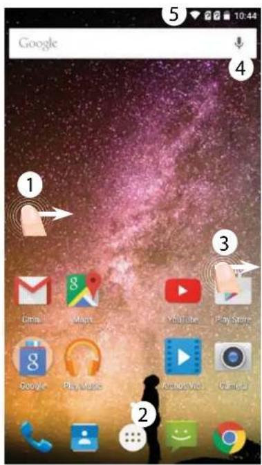 Google ① ② ③ ④ ⑤ 10:44 Google ① ② ③ Google Mint YouTube PlayStrike PlayMagic AndroidVie Chrome