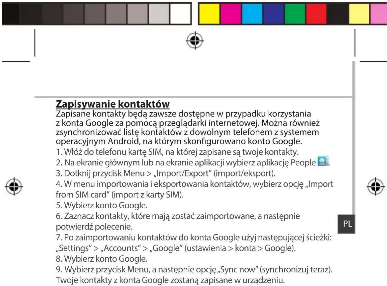 ARCHOS 50c Neon - Synchronizacja danych - 2