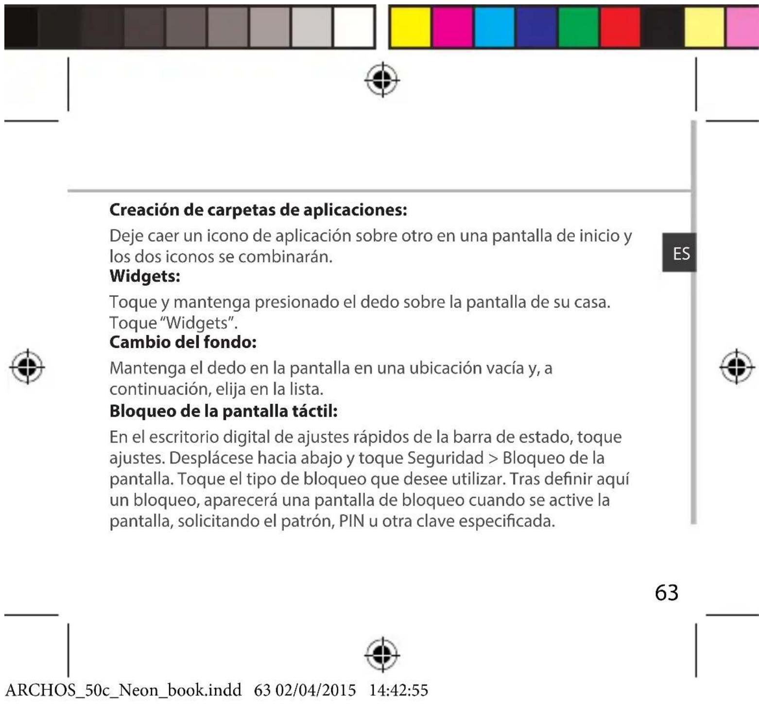 ARCHOS 50c Neon - Desinstalación de un elemento: - 3