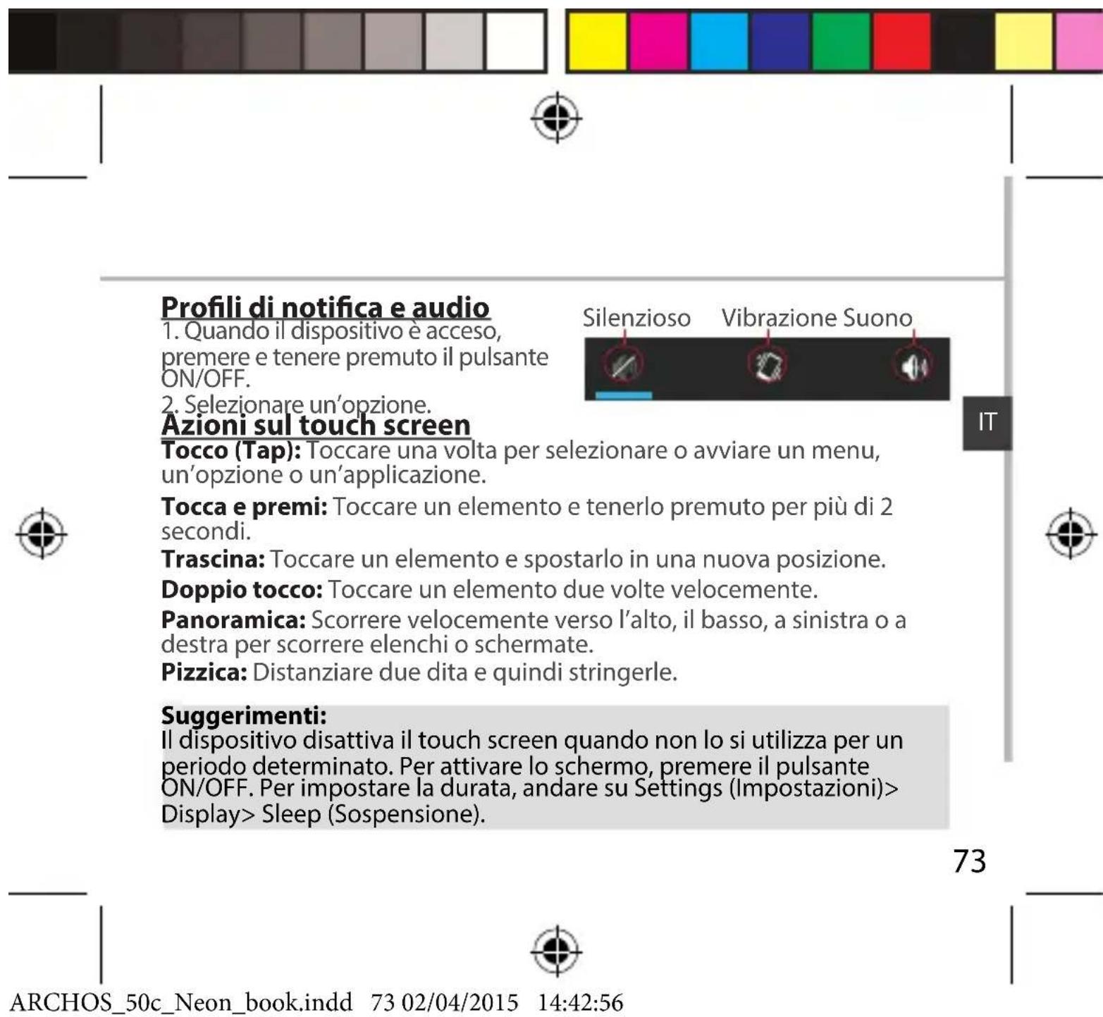ARCHOS 50c Neon - Spegnimento - 2