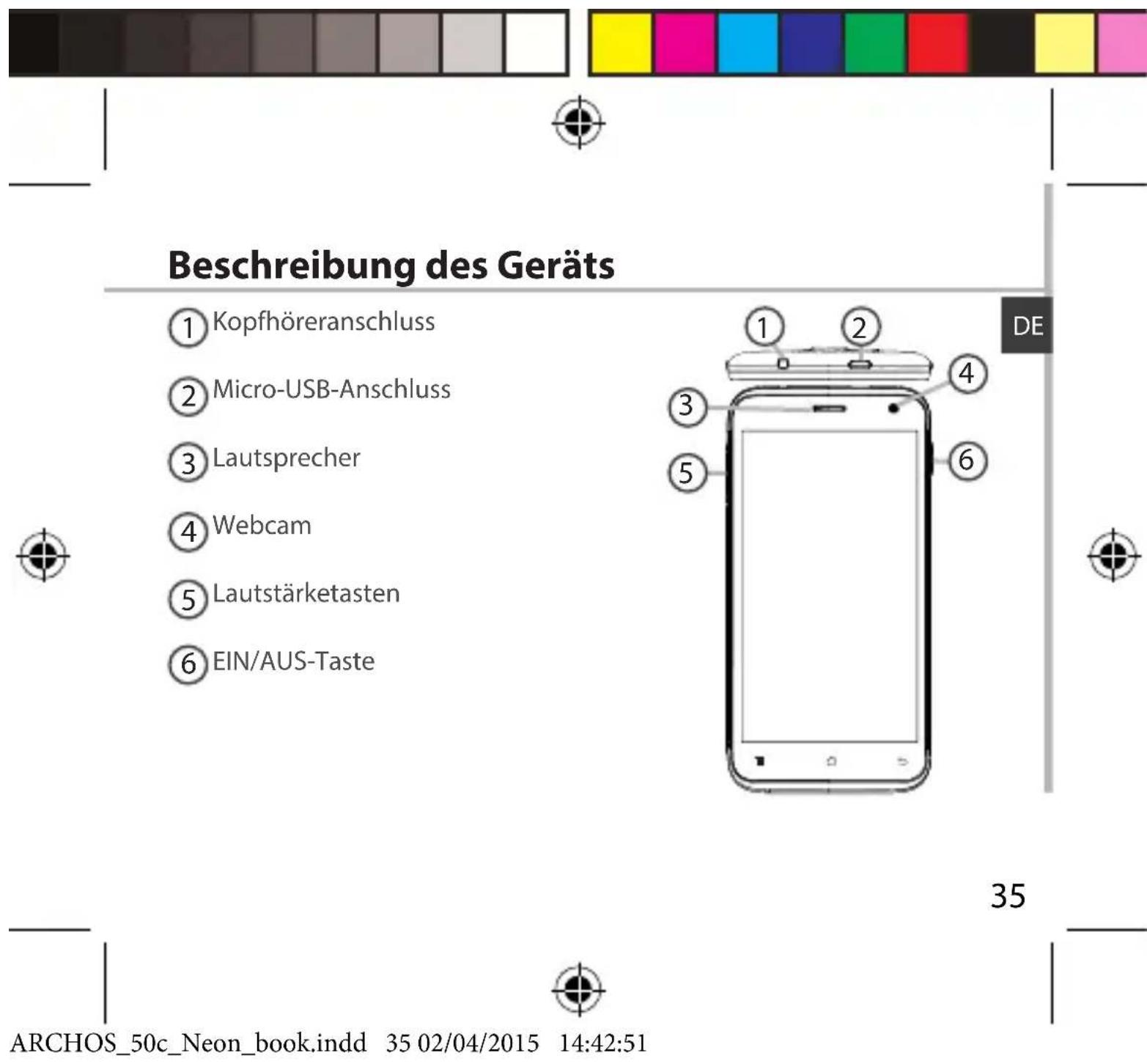 ARCHOS 50c Neon - Verpackungsinhalt - 2