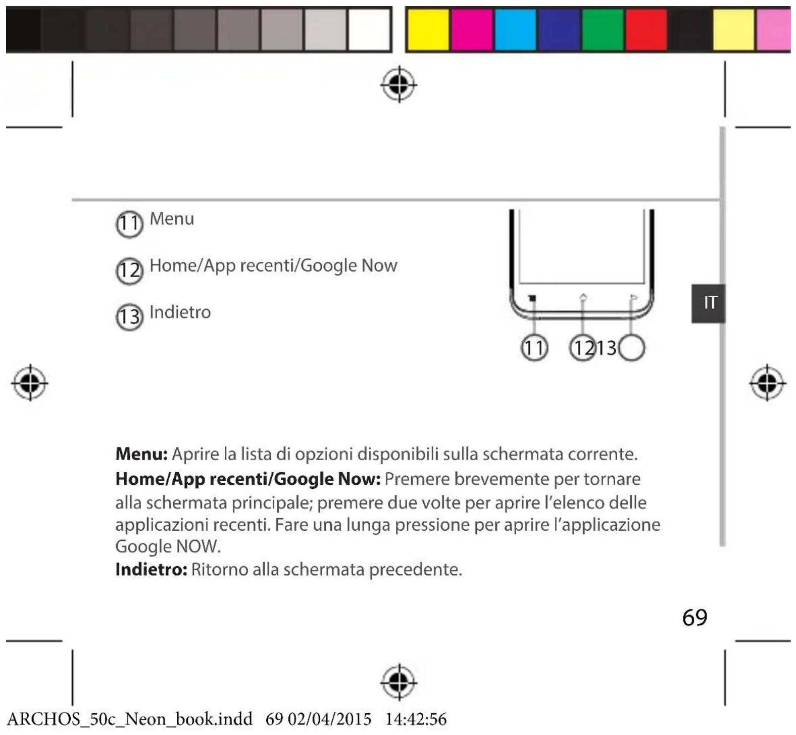 ARCHOS 50c Neon - Descrizione del dispositivo - 4