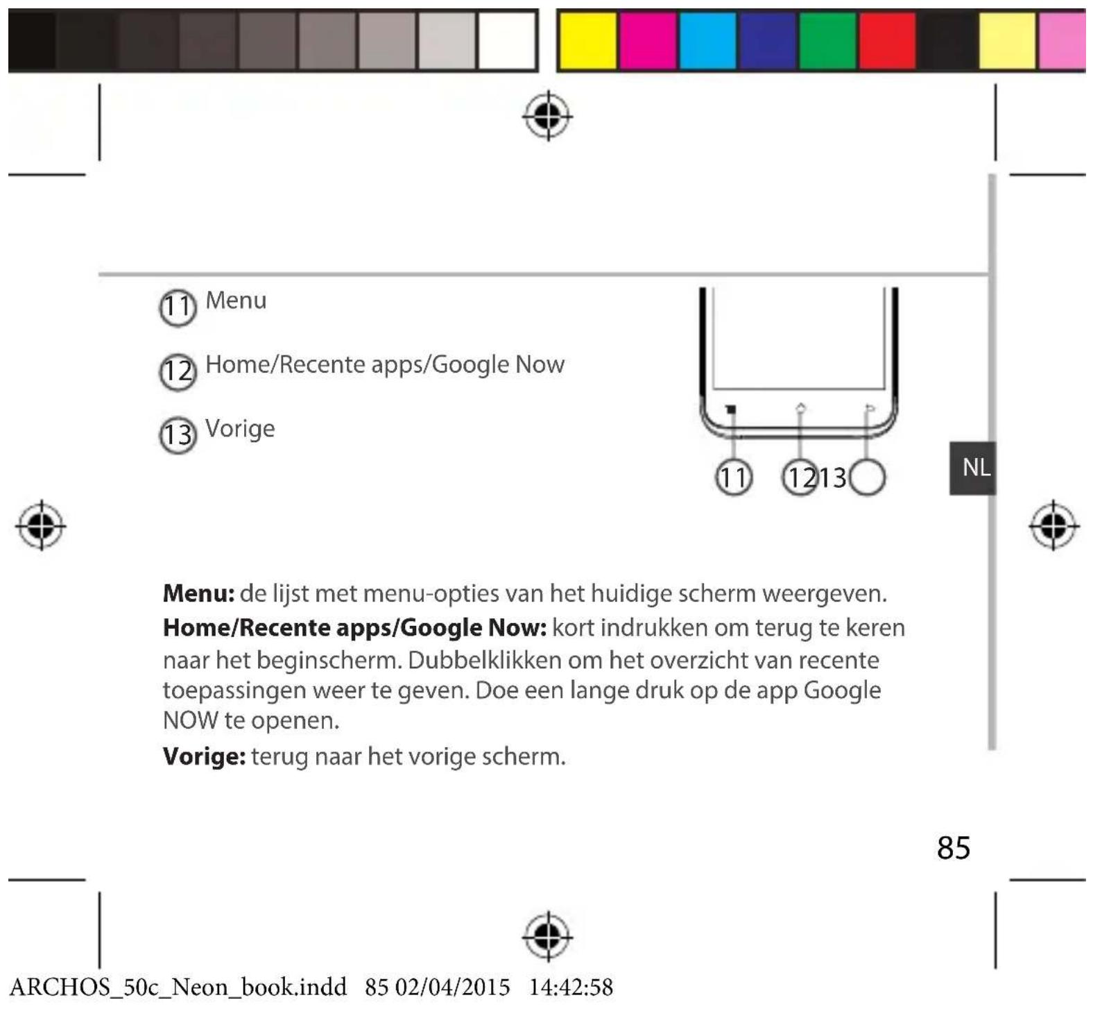 ARCHOS 50c Neon - Beschrijving van het apparatus - 4