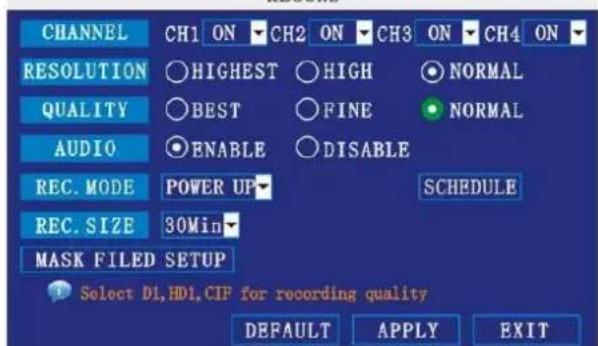 Perel CCTVSET10 - RECORD - 1