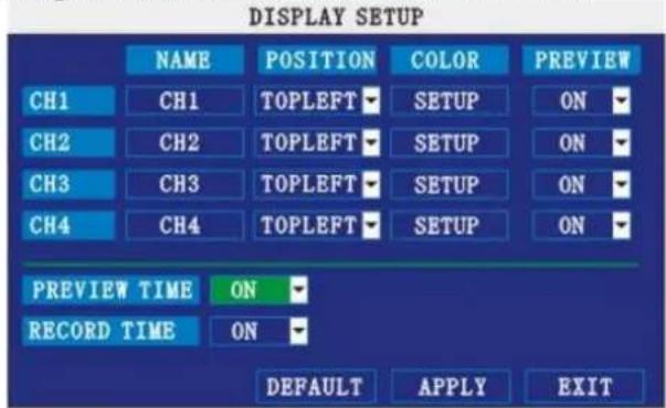 Perel CCTVSET10 - DISPLAY SETUP - 1