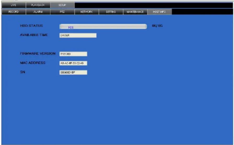 Perel CCTVSET10 - HOST INFO - 1