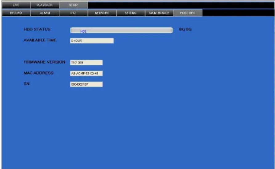 Perel CCTVSET10 - HOST INFO - 1