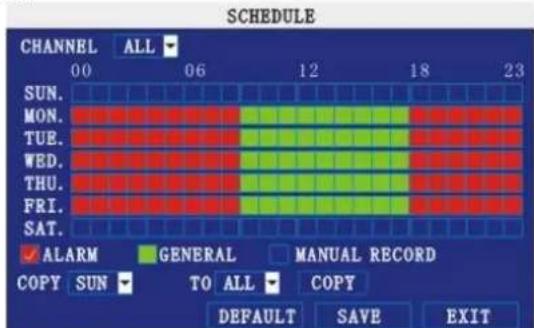 Perel CCTVSET10 - Exemplo de um esquema de gravação: - 1
