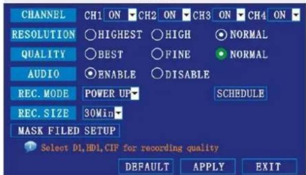 Perel CCTVSET10 - RECORD - 1