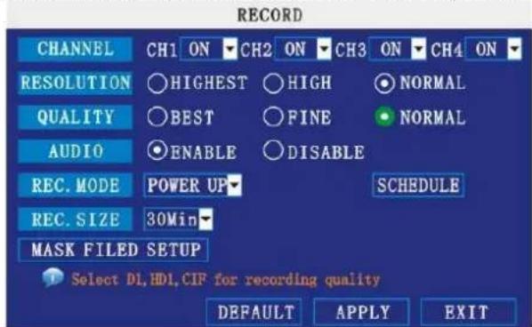 Perel CCTVSET10 - RECORD - 1